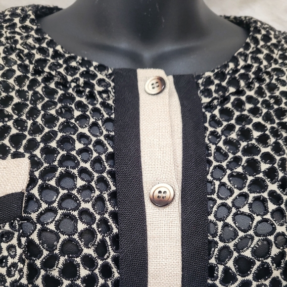 Per Se perforated embroidered jacket size US 14 - Picture 4 of 6